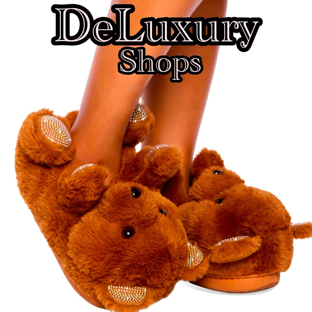 TEDDY BEAR SLIPPERS (brown)